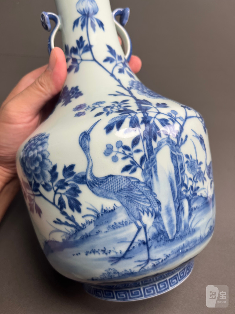 清道光  御制青花六合同春如意耳尊 - 图12